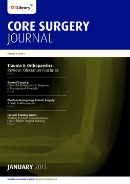 Core Surgery Journal, volume 3, issue 1: Trauma & Orthopaedic Surgery Core Surgery Journal, volume 3, issue 1: Trauma & Orthopaedic Surgery