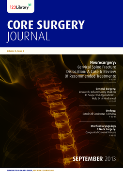 Core Surgery Journal, volume 3, issue 5: Neurosurgery Core Surgery Journal, volume 3, issue 5: Neurosurgery