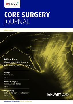 Core Surgery Journal, volume 5, issue 1: Critical Care Core Surgery Journal, volume 5, issue 1: Critical Care