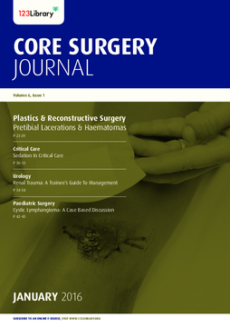 Core Surgery Journal, volume 6, issue 1: Plastics and Reconstructive Surgery Core Surgery Journal, volume 6, issue 1: Plastics and Reconstructive Surgery