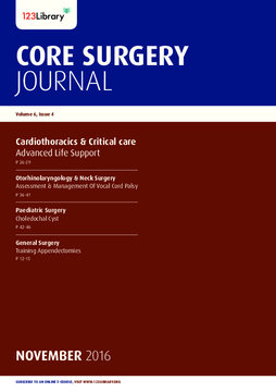 Core Surgery Journal, volume 6, issue 4: Cardiothoracics and Critical Care