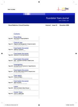 Foundation Years Journal, volume 2, issue 10: Renal Medicine, Clinical Chemistry