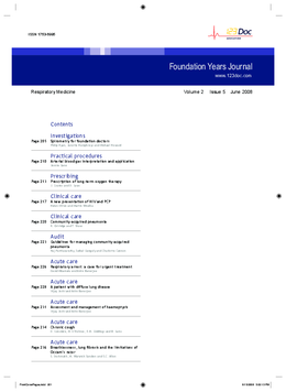 Foundation Years Journal, volume 2, issue 5: Respiratory, Anaesthetics